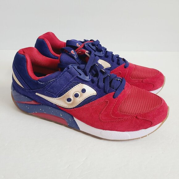 NEW Saucony Grid 9000 Sparring Shoes S70279-01 Size 10.5 Blue Red